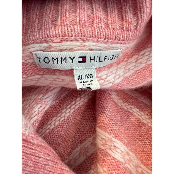 Tommy Hilfiger pink fair isle collared sweater - Picture 6 of 8